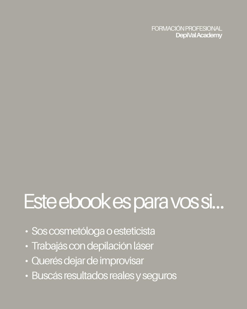 DEPILACIÓN DEFINITIVA REAL